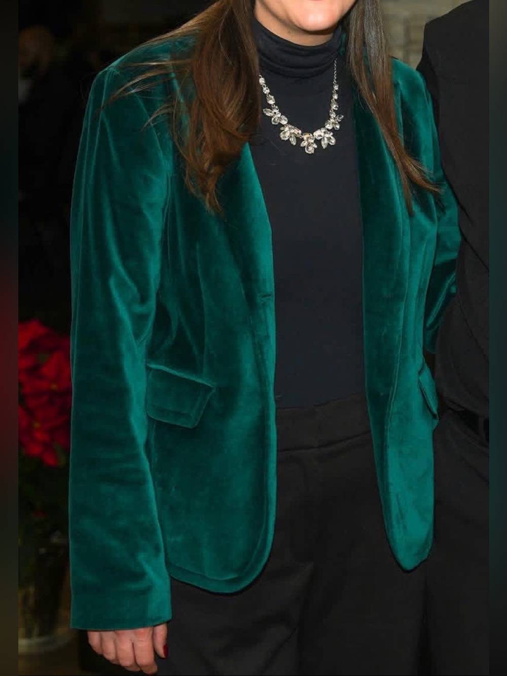 Talbots Deep Dark Green Velvet Blazer - Picture 5 of 5